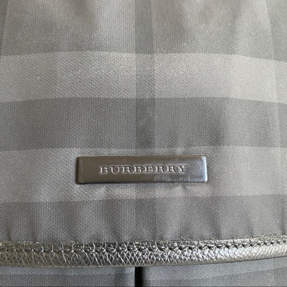 Burberry Check Pattern Black Nylon messenger laptop bag - Picture 12 of 16